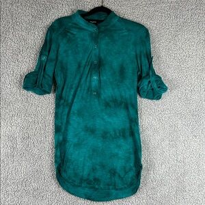 Young Fabulous & Broke Tunic Top Dress Tie Dye Mandarin Neck Size XS